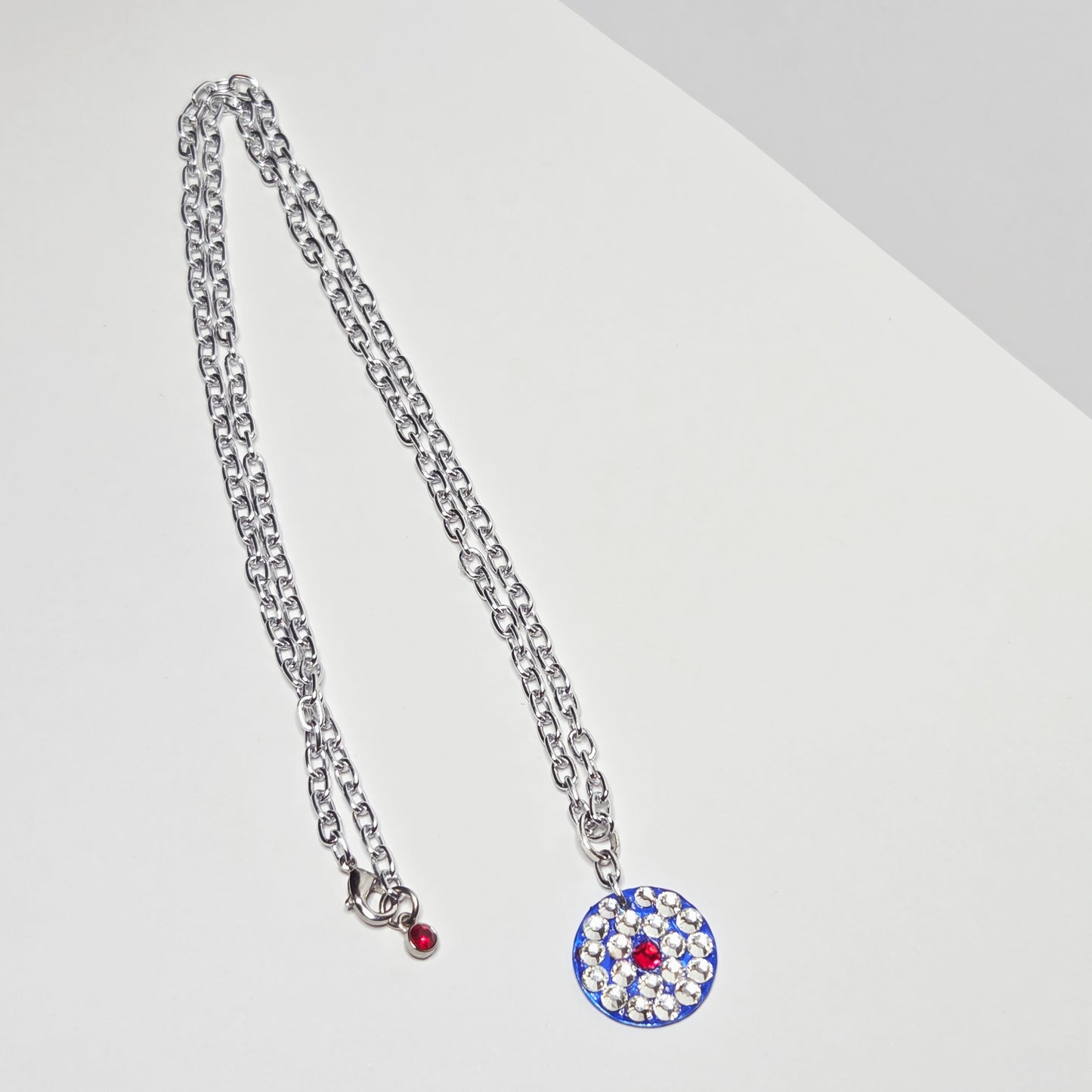 AMERICAN STAR #1 - HANDMADE SWAROVSKI PENDANT NECKLACE