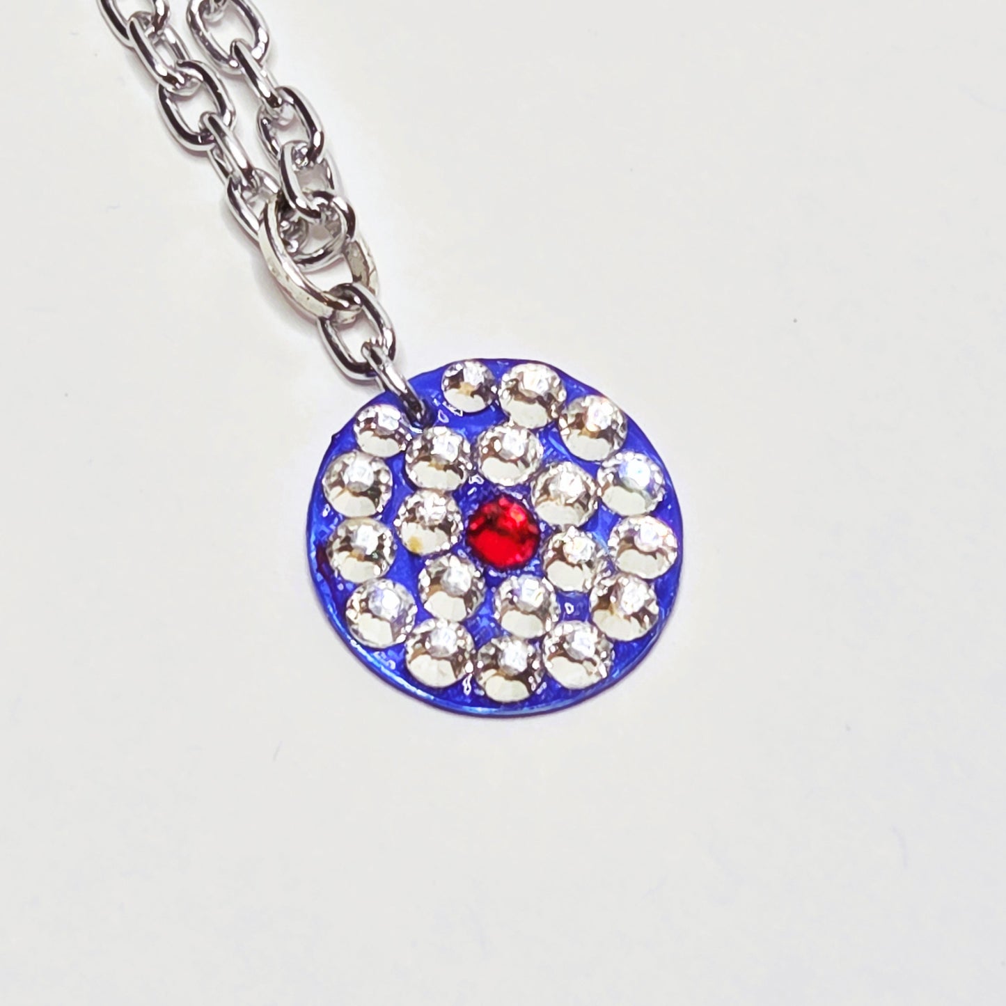 AMERICAN STAR #1 - HANDMADE SWAROVSKI PENDANT NECKLACE