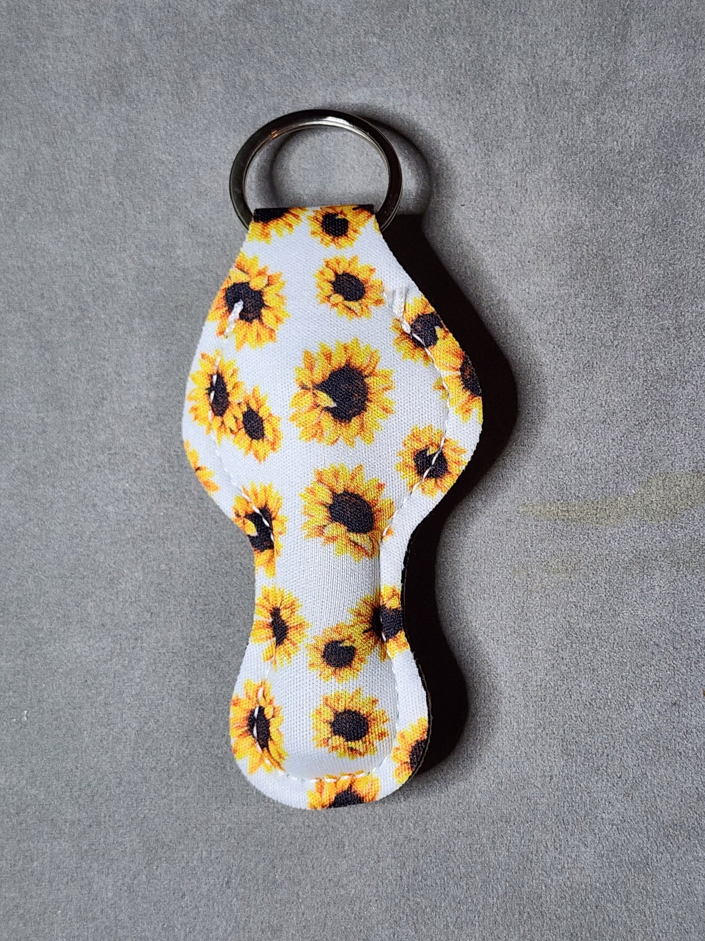 SUNFLOWER WHT - LIP BALM KEYCHAIN