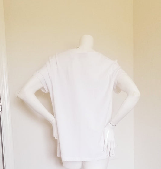 ALFRED DUNNER - LADIES TOP - FASHIONABLE BEADED V NECK - BRAND NEW- SIZE M