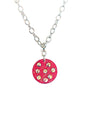 PINK SPOT #11 - HANDMADE SWAROVSKI PENDANT NECKLACE