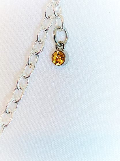 PINK SPOT #11 - HANDMADE SWAROVSKI PENDANT NECKLACE