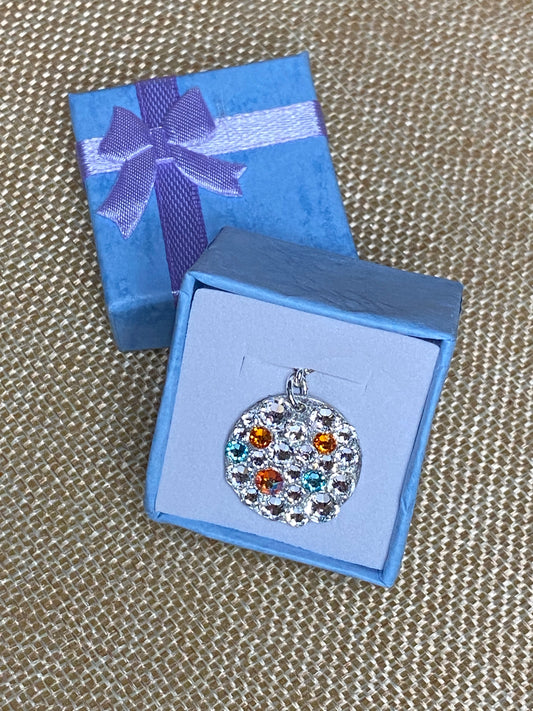 MOSAIC STAR #17 - HANDMADE SWAROVSKI PENDANT NECKLACE