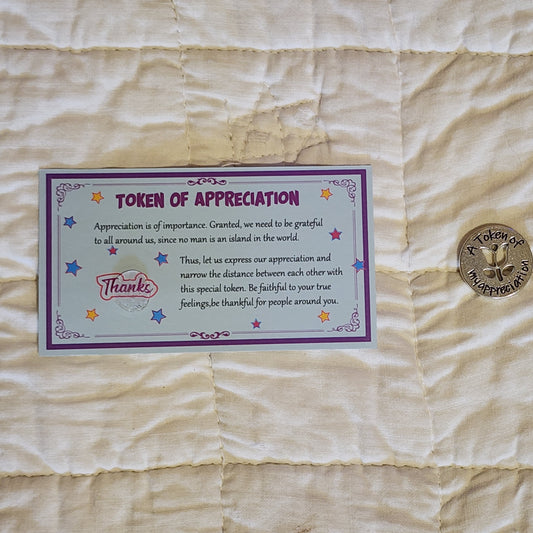 TOKEN OF APPRECIATION 2 SIDED COIN