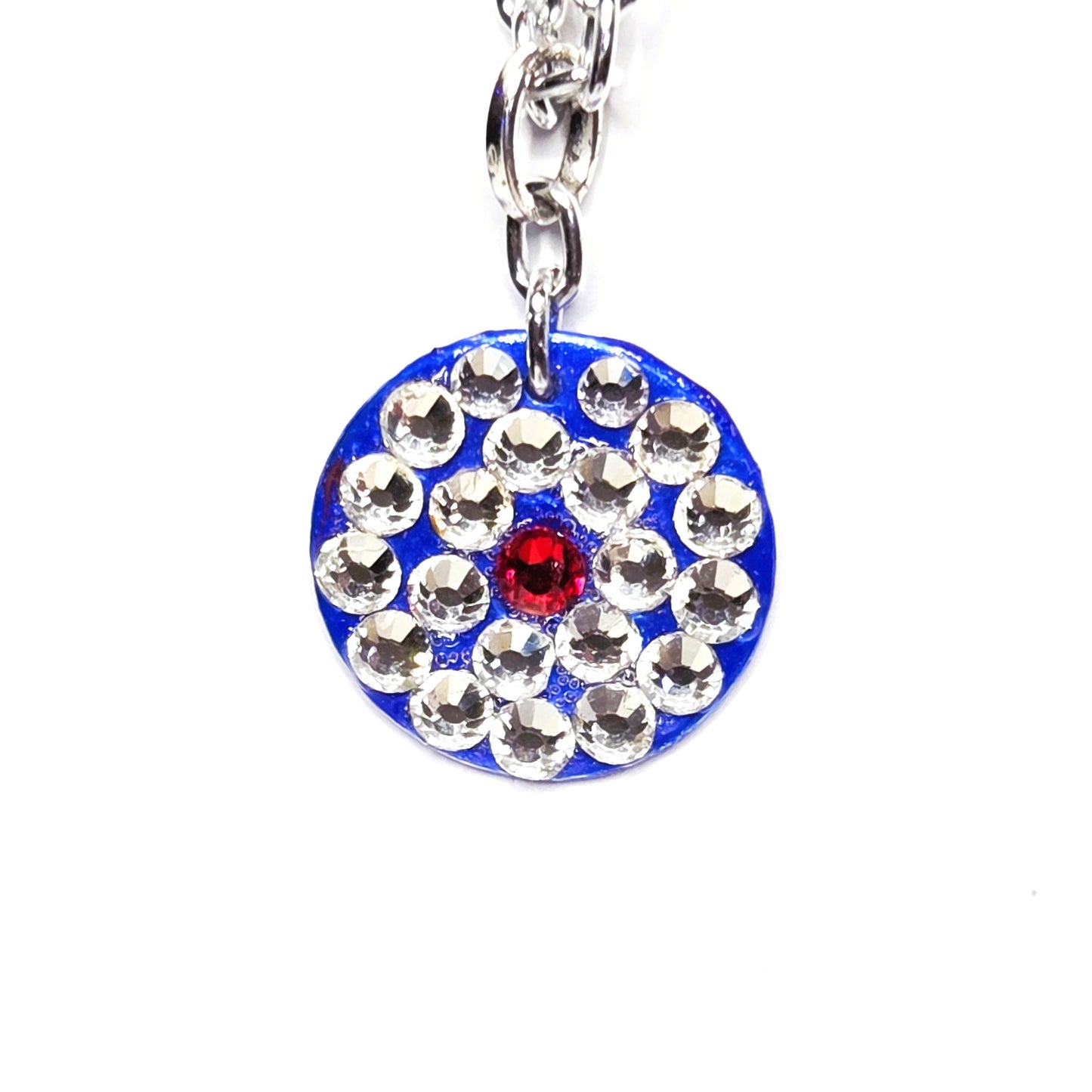 AMERICAN STAR #1 - HANDMADE SWAROVSKI PENDANT NECKLACE