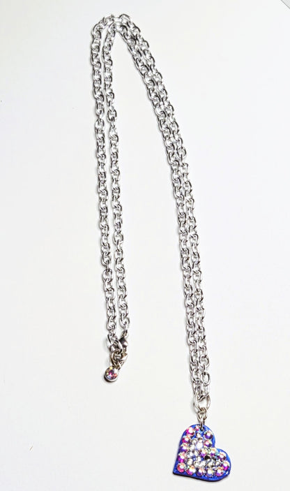 WHOLE HEARTED AMERICAN #14 - HANDMADE SWAROVSKI PENDANT NECKLACE