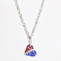 PATRIOTIC WINGS #20 - HANDMADE SWAROVSKI PENDANT NECKLACE