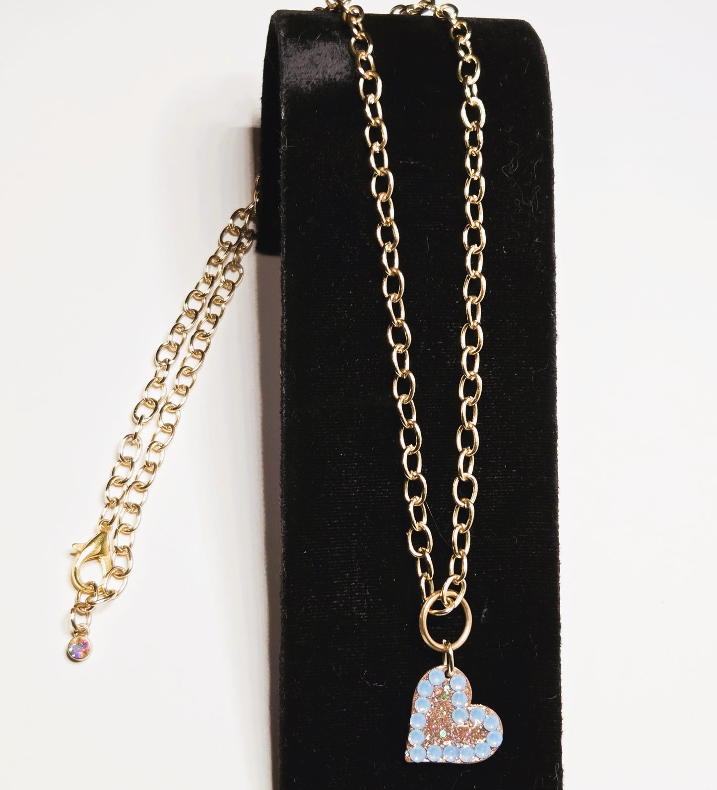 BABY BLUE LOVE #54 - HANDMADE SWAROVSKI PENDANT NECKLACE