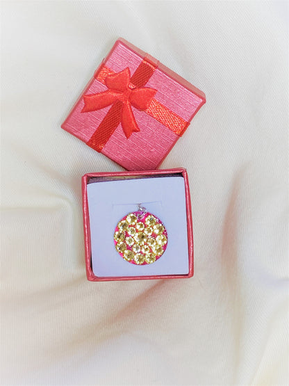 POLLEN POMEGRANATE #24 - HANDMADE SWAROVSKI PENDANT NECKLACE