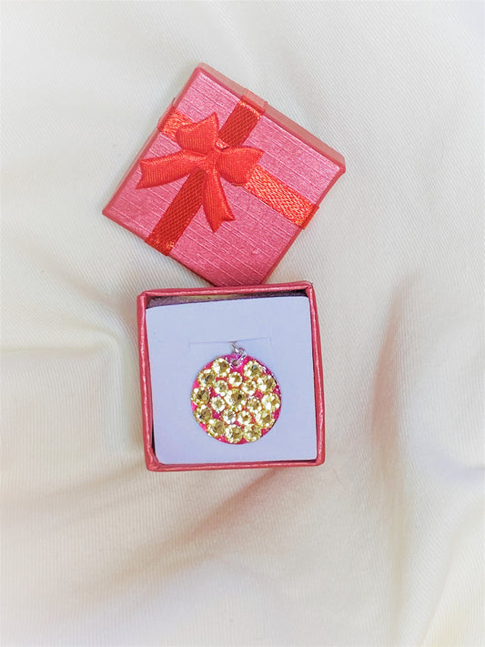 POLLEN POMEGRANATE #24 - HANDMADE SWAROVSKI PENDANT NECKLACE