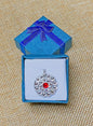 RED BULLSEYE #26 - HANDMADE SWAROVSKI PENDANT NECKLACE