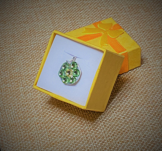 FLOWER POWER #28 - HANDMADE SWAROVSKI PENDANT NECKLACE