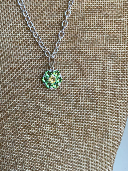 FLOWER POWER #28 - HANDMADE SWAROVSKI PENDANT NECKLACE