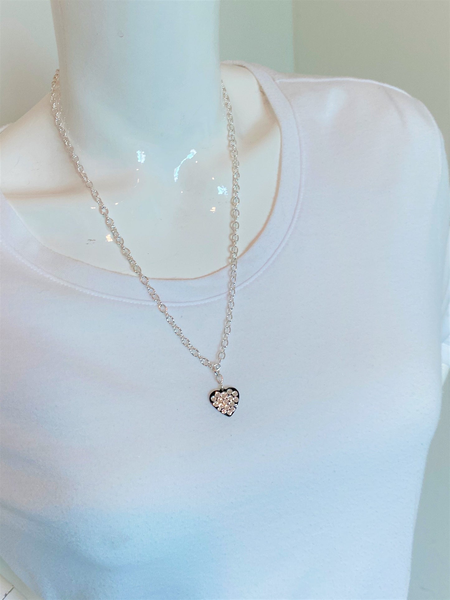 BLACK ICE #49 - HANDMADE SWAROVSKI PENDANT NECKLACE