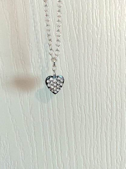 BLACK ICE #49 - HANDMADE SWAROVSKI PENDANT NECKLACE