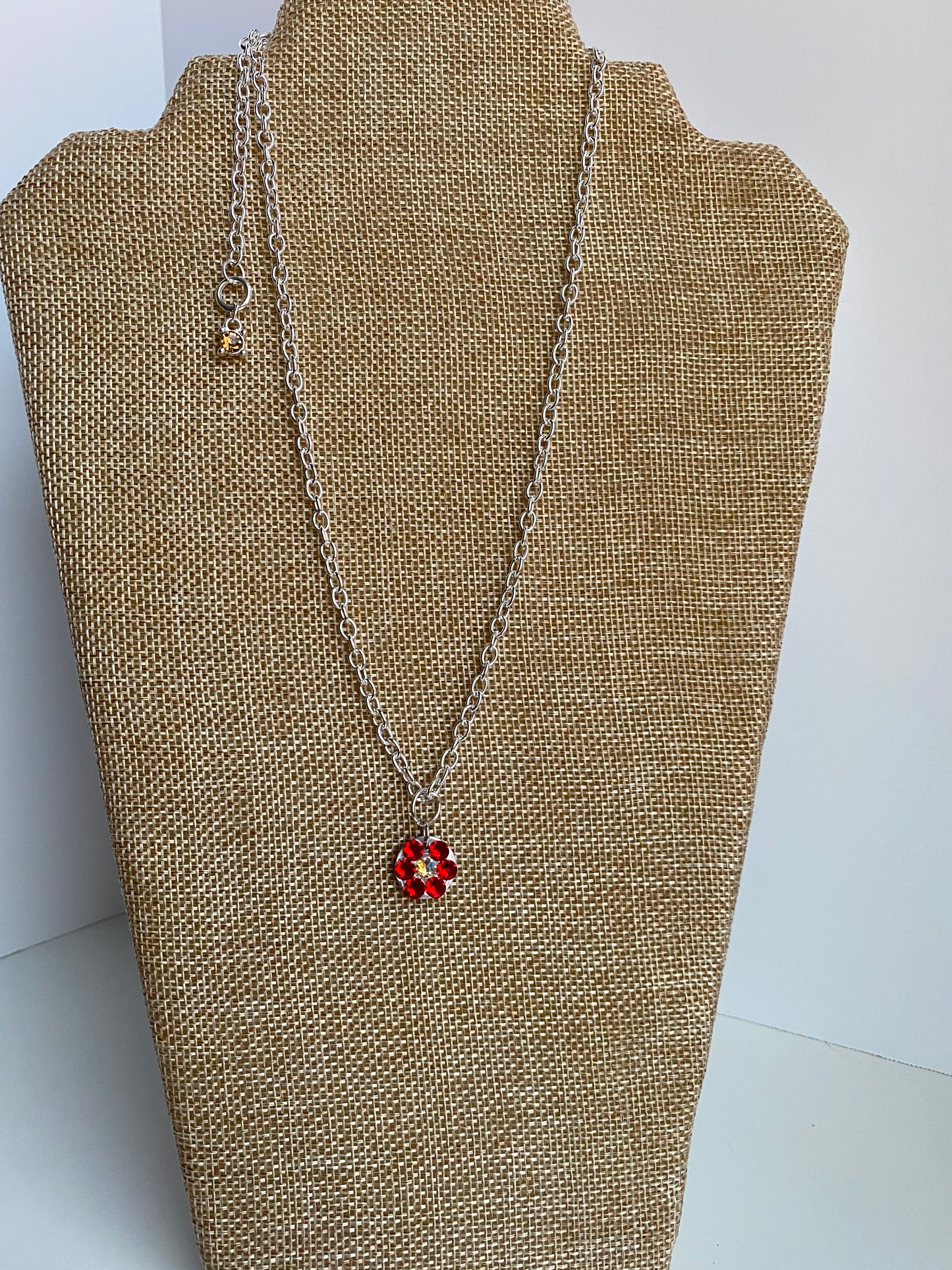 ROSIE POSIE #5 - HANDMADE SWAROVSKI PENDANT NECKLACE