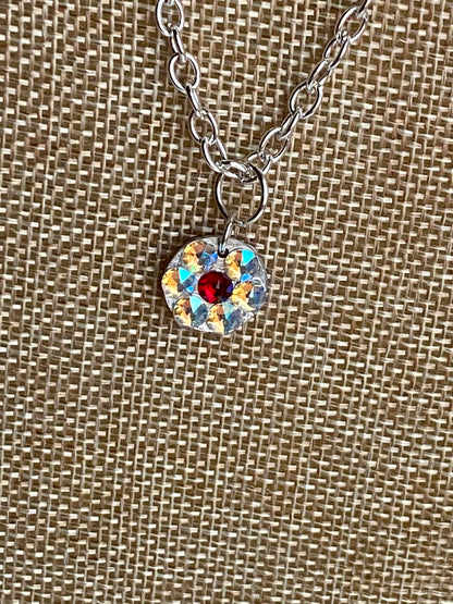 ROSIE POSIE #5 - HANDMADE SWAROVSKI PENDANT NECKLACE