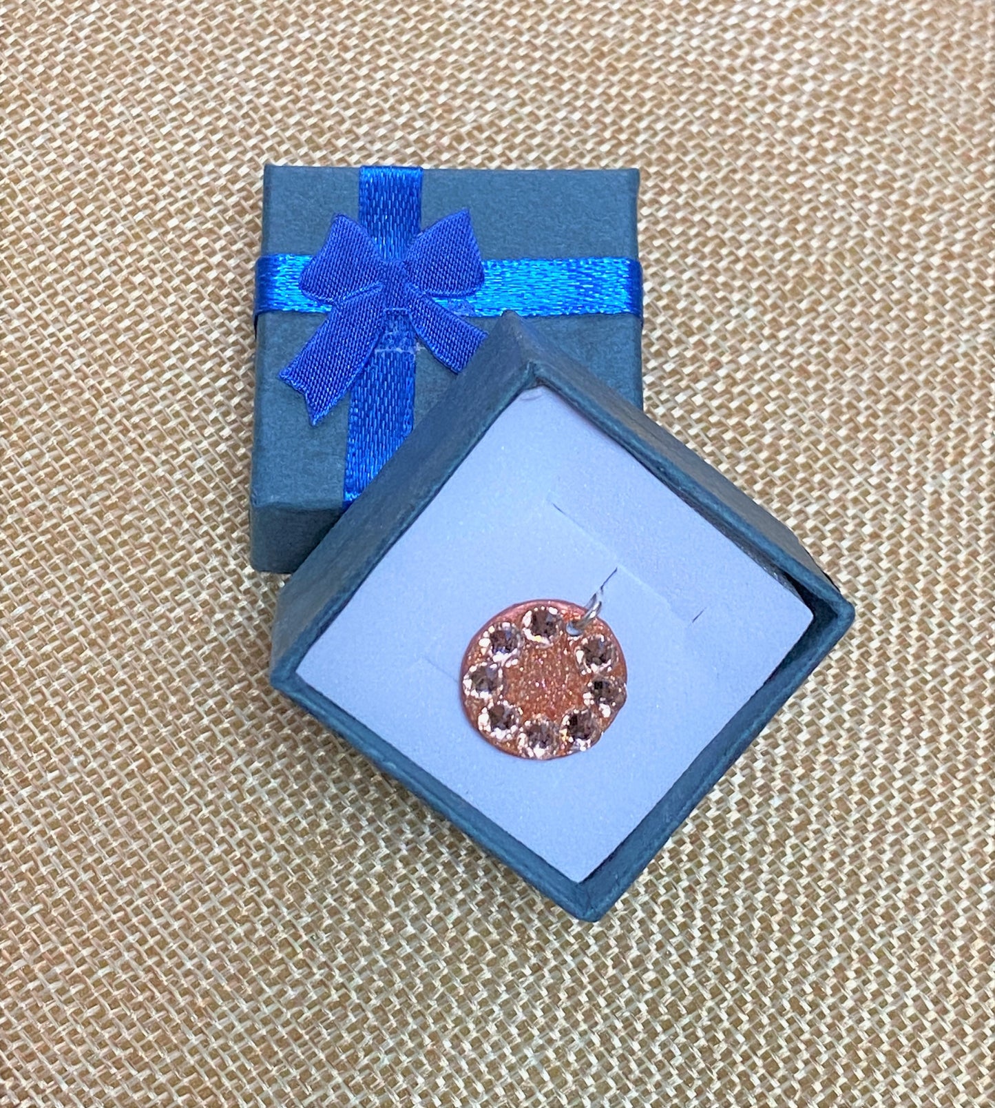 COPPER GLOW #6 - HANDMADE SWAROVSKI PENDANT NECKLACE