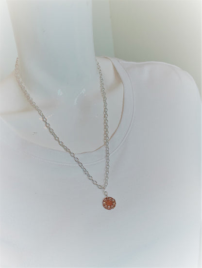 COPPER GLOW #6 - HANDMADE SWAROVSKI PENDANT NECKLACE