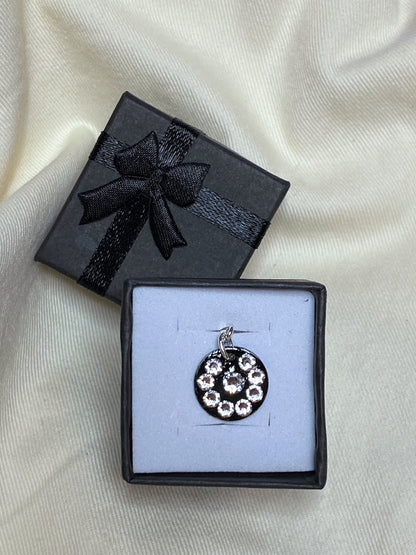 MINI DARK #8 - HANDMADE SWAROVSKI PENDANT NECKLACE