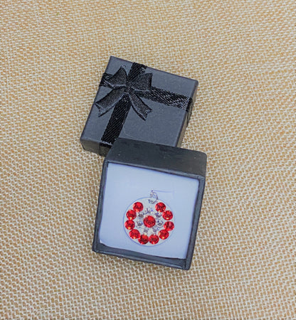 RED SHOE #9 - HANDMADE SWAROVSKI PENDANT NECKLACE