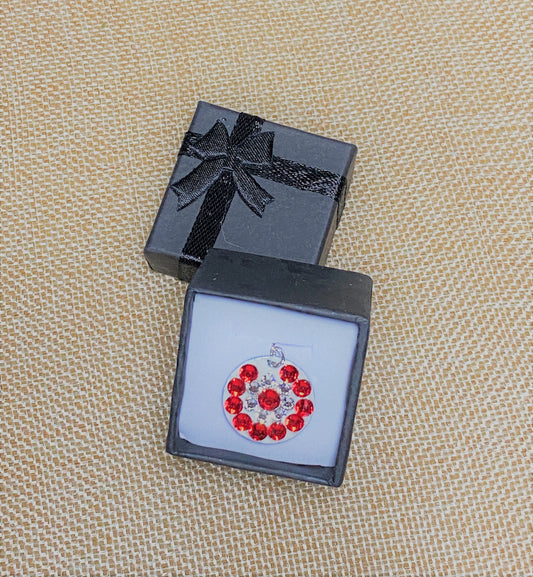 RED SHOE #9 - HANDMADE SWAROVSKI PENDANT NECKLACE