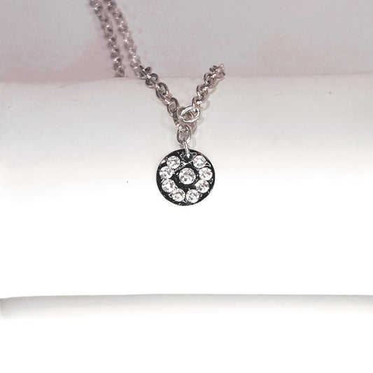 MINI DARK #8 - HANDMADE SWAROVSKI PENDANT NECKLACE
