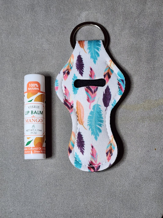 FEATHERS - LIP BALM KEYCHAIN
