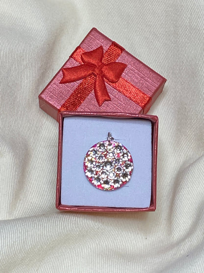 POMEGRANATE SHINE #7 - HANDMADE SWAROVSKI PENDANT NECKLACE