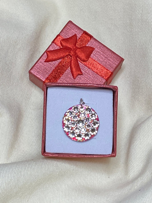 POMEGRANATE SHINE #7 - HANDMADE SWAROVSKI PENDANT NECKLACE