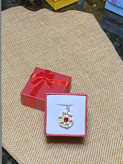 ROSIE POSIE #5 - HANDMADE SWAROVSKI PENDANT NECKLACE