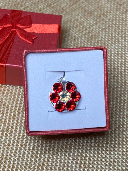 ROSIE POSIE #5 - HANDMADE SWAROVSKI PENDANT NECKLACE