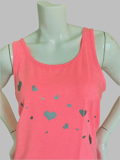 PINK HEARTS - LADIES SAFETY ACTIVEWEAR TANK & WATER BOTTLE COMBO