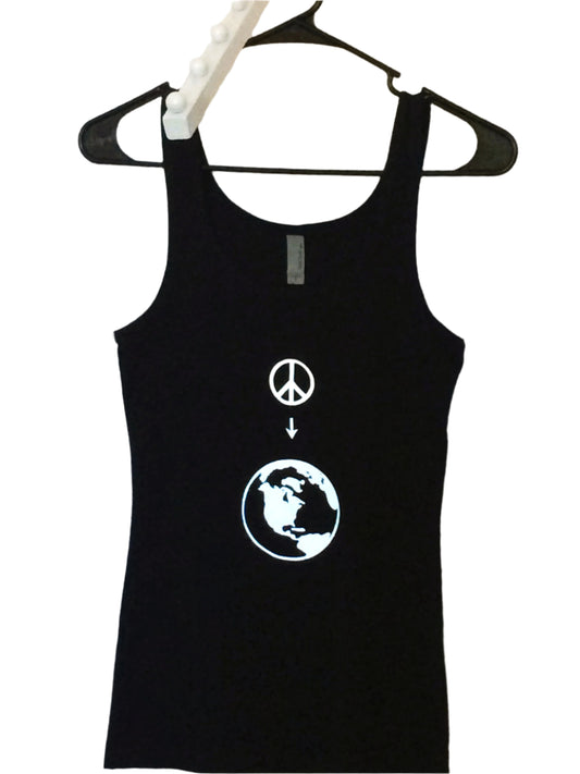 PEACE ON EARTH - LADIES SAFETY ACTIVEWEAR TANK & WATER BOTTLE COMBO