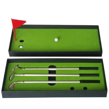 GOLF BALL PEN SET WITH FLAGPOLE