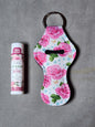 PINK ROSES- LIP BALM KEYCHAIN