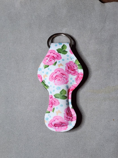 PINK ROSES- LIP BALM KEYCHAIN