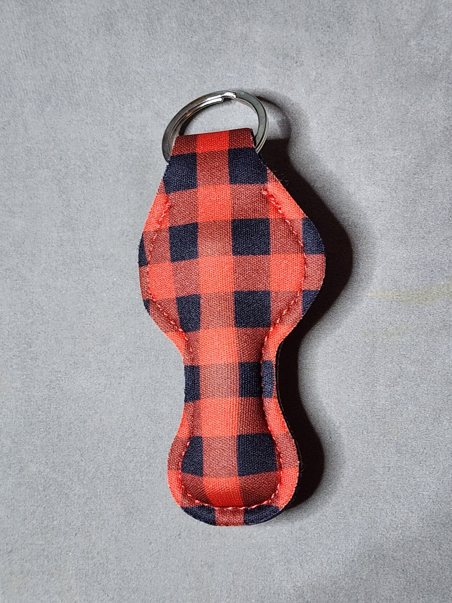 PLAID BKRD- LIP BALM KEYCHAIN