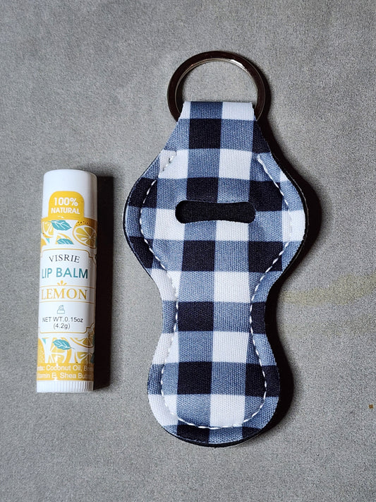 PLAID BKWT- LIP BALM KEYCHAIN