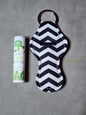 ZIG ZAG BLK WHT- LIP BALM KEYCHAIN