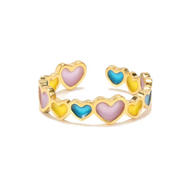 Luminous heart-shaped finger ring