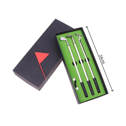 GOLF BALL PEN SET WITH FLAGPOLE