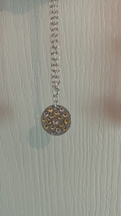 CHAMPAGNE #4 - HANDMADE SWAROVSKI PENDANT NECKLACE