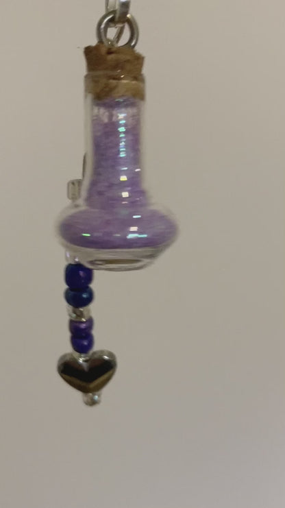 PURPLE HAZE #28 - HEARTS O' GLOW PENDANT NECKLACE