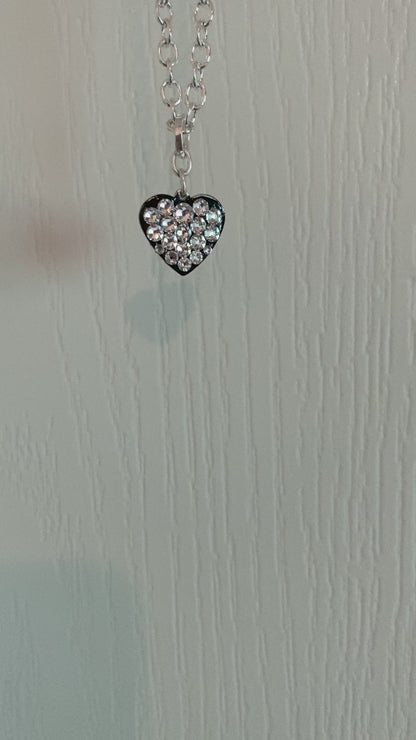 BLACK ICE #49 - HANDMADE SWAROVSKI PENDANT NECKLACE