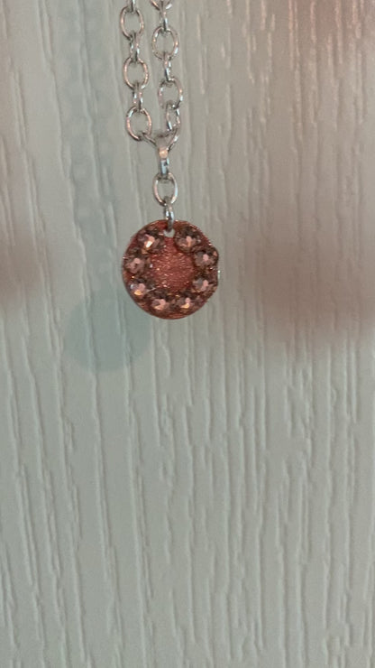 COPPER GLOW #6 - HANDMADE SWAROVSKI PENDANT NECKLACE