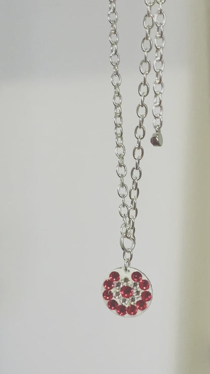 RED SHOE #9 - HANDMADE SWAROVSKI PENDANT NECKLACE