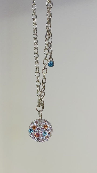 MOSAIC STAR #17 - HANDMADE SWAROVSKI PENDANT NECKLACE