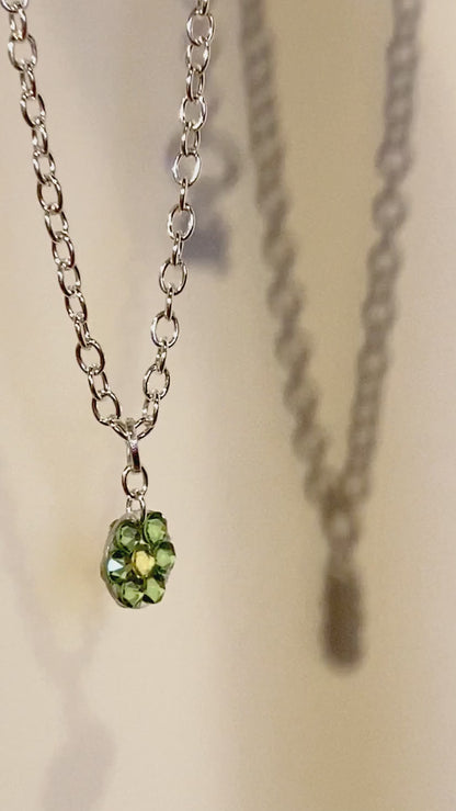 FLOWER POWER #28 - HANDMADE SWAROVSKI PENDANT NECKLACE
